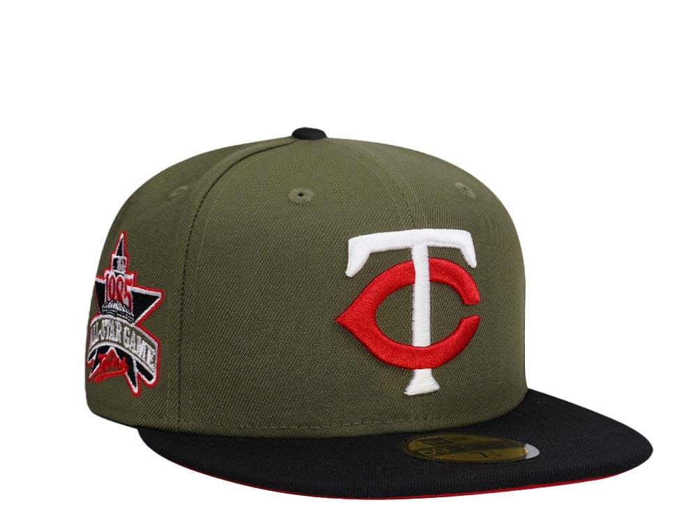 New Era Minnesota Twins All Star Game 1985 Olive Black Two Tone Prime Edition 59Fifty Fitted Gorra