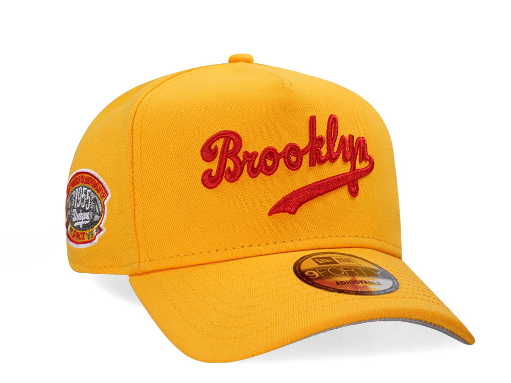 New Era Brooklyn Dodgers 1st World Championship Yellow Classic 9Forty A Frame Snapback Gorra