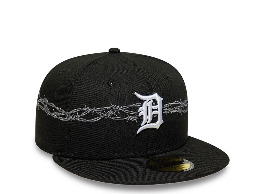 New Era Detroit Tigers MLB Icon Barbwire Black Prime Edition 59Fifty Fitted Gorra