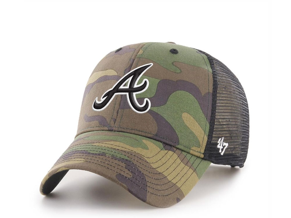 47Brand Atlanta Braves Classic Camo Trucker Snapback Gorra