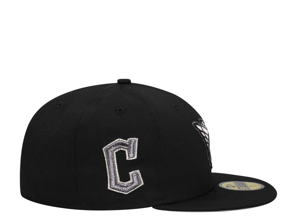New Era Cleveland Guardians Black Pewter Metallic Edition 59Fifty Fitted Gorra