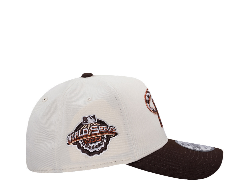 New Era Arizona Diamondbacks World Series 2001 Chrome Two Tone Edition 9Forty A Frame Snapback Gorra