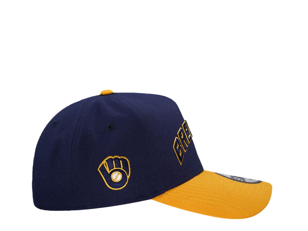 New Era Milwaukee Brewers Navy Classic Two Tone 9Forty A Frame Snapback Gorra