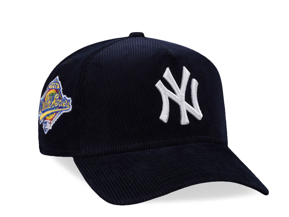 New Era New York Yankees World Series 1996 Navy Corduroy Prime Edition 9Forty A Frame Snapback Gorra