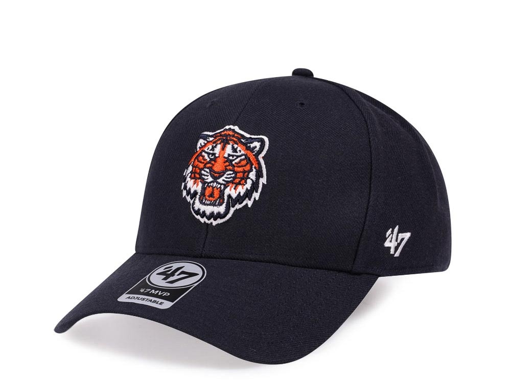 47Brand Detroit Tigers Throwback Navy Strapback Gorra
