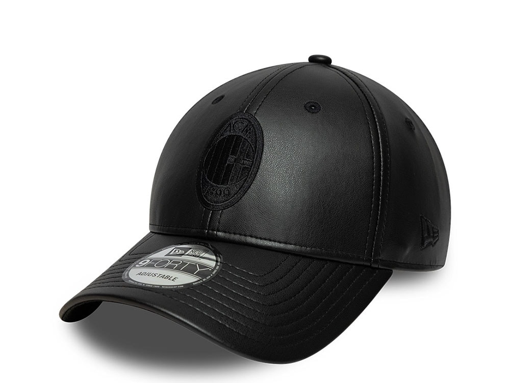 New Era Ac Milan Faux Leather Black Prime Edition 9Forty Adjustable Gorra