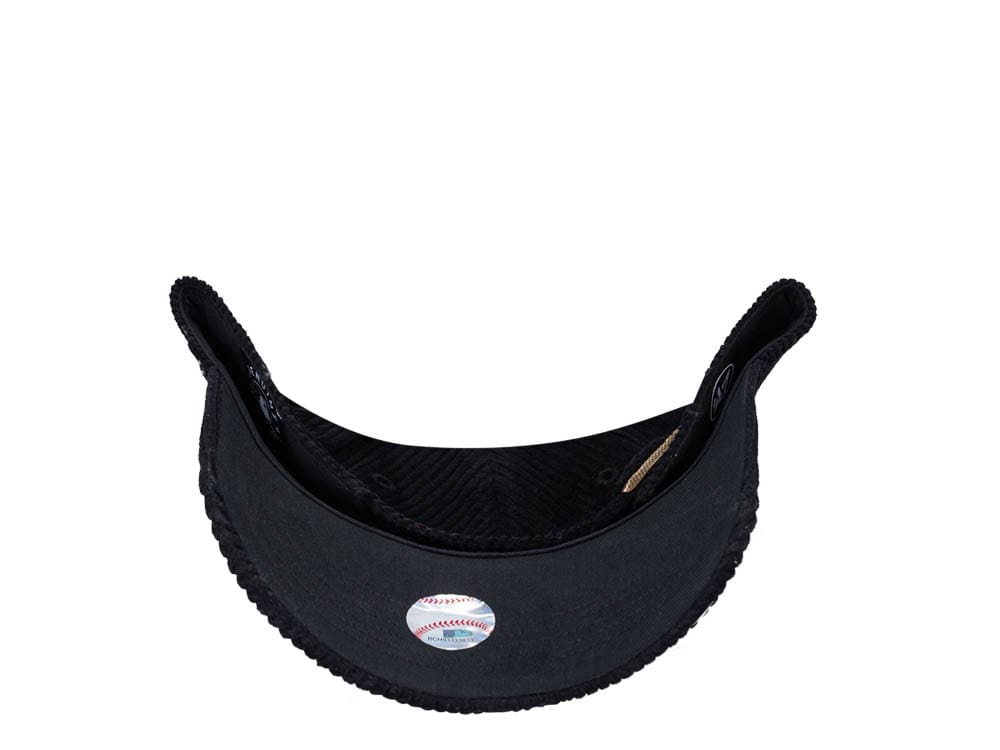 47Brand New York Yankees Black Thick Cord MVP Strapback Gorra