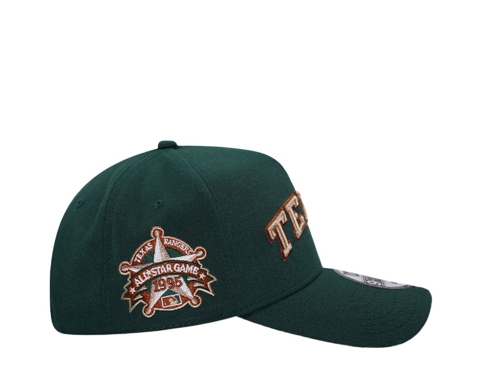 New Era Texas Rangers All Star Game 1995 Dark Green Copper Edition 9Forty A Frame Snapback Gorra