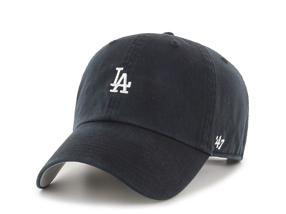 47 Brand Los Angeles Dodgers Base Runner Black Edition Clean Up Strapback Gorra