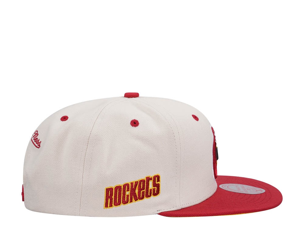 Mitchell & Ness Houston Rockets Sail Off White Two Tone Snapback Gorra