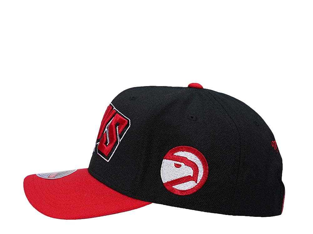 Mitchell & Ness Atlanta Hawks Shredder Stretch Hardwood Classic Red Flex Snapback Gorra