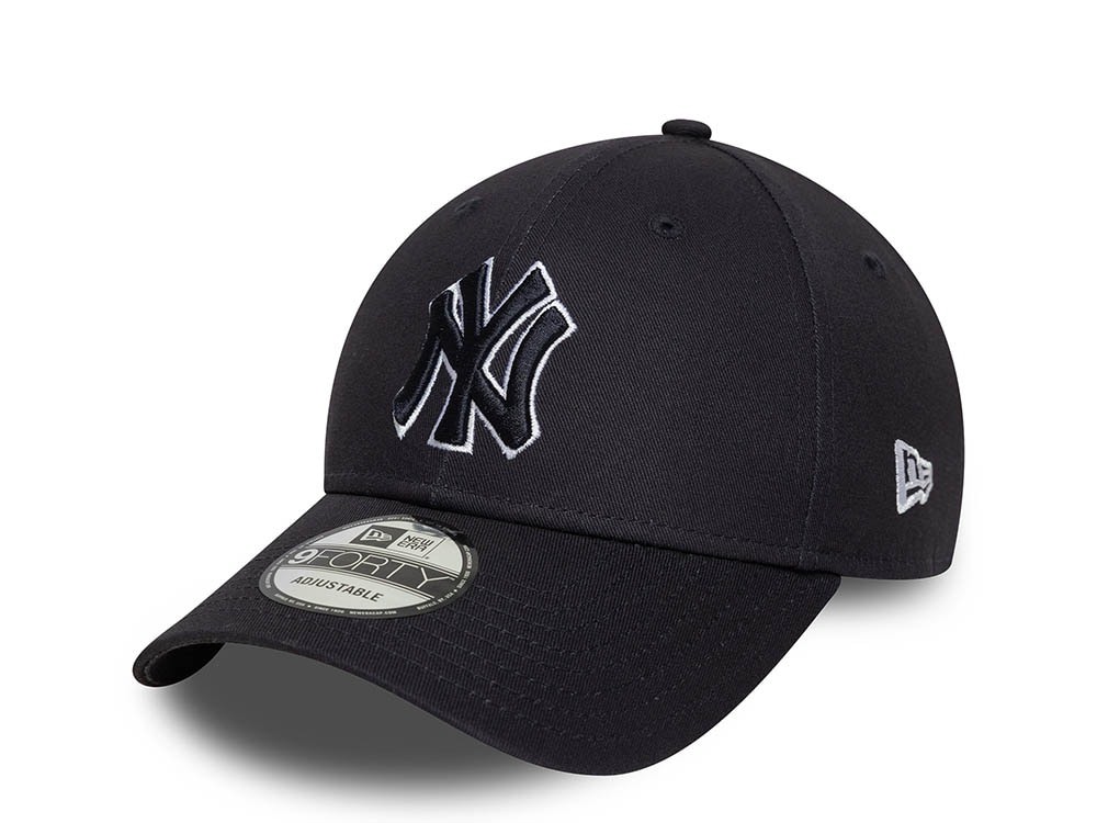 New Era New York Yankees Outline Navy 9Forty Strapback Gorra