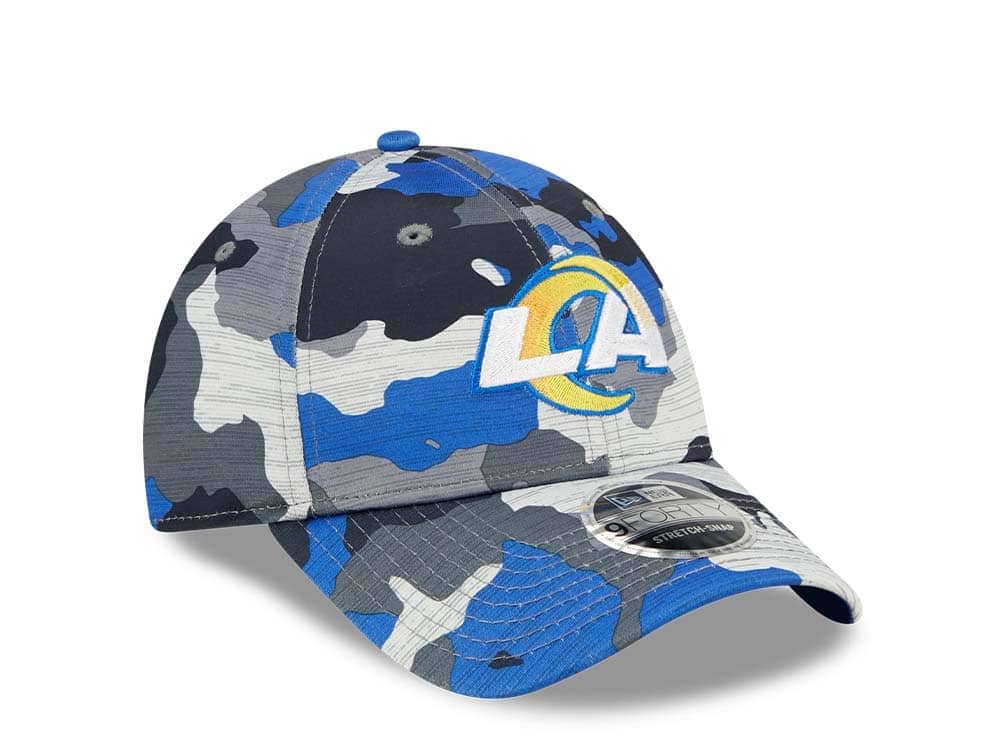 New Era Los Angeles Rams NFL Training Camp 22 Camo 9Forty Stretch Snapback Gorra
