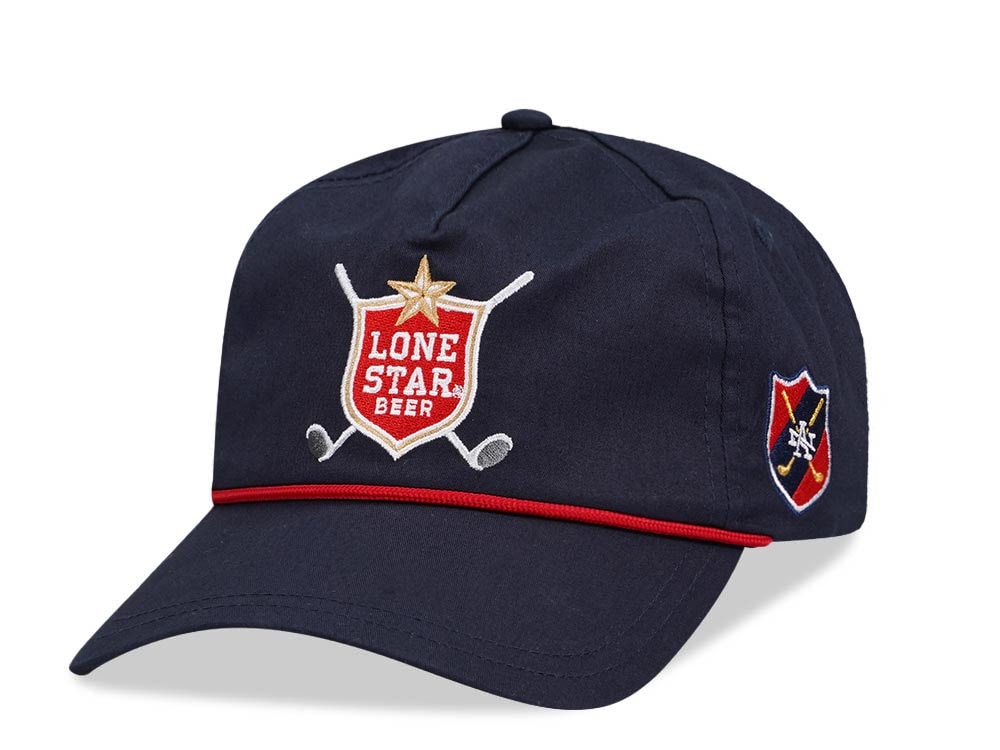 American Needle Lone Star Lightweight Rope Navy Vintage Casual Snapback Gorra