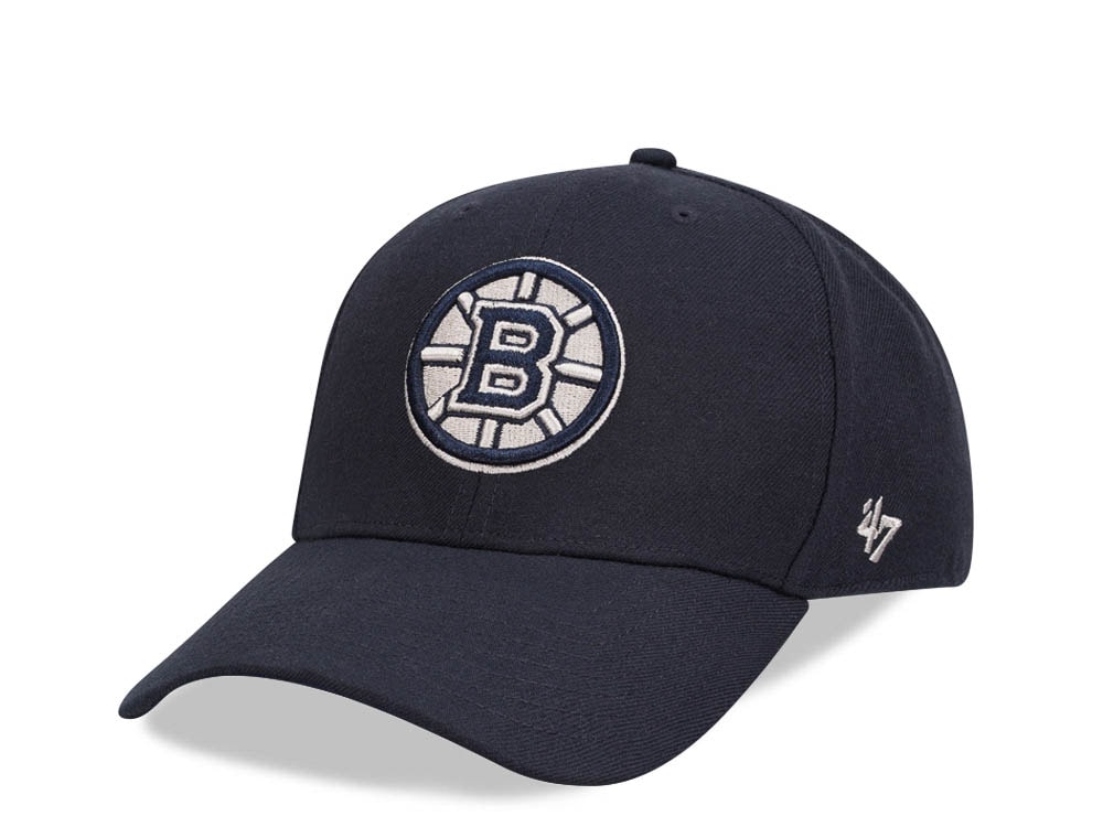 47Brand Boston Bruins Navy MVP Snapback Gorra