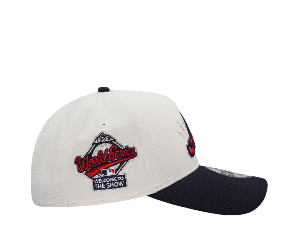 New Era Atlanta Braves World Series 1995 Electric Chrome Two Tone Edition 9Forty A Frame Snapback Gorra