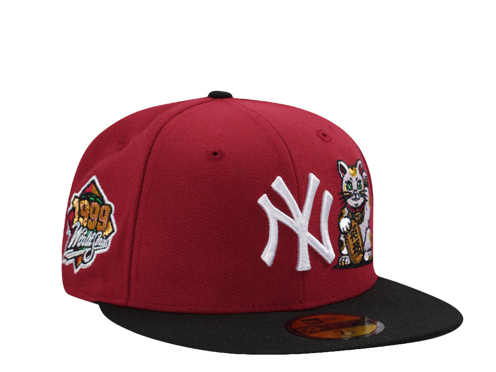 New Era New York Yankees World Series 1999 Lucky Cat Brick Red Two Tone Edition 59Fifty Fitted Gorra