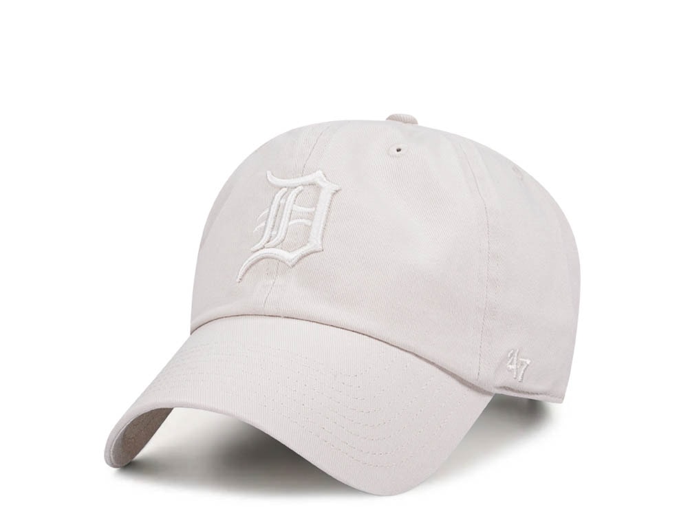 47Brand Detroit Tigers Bone Ballpark Clean Up Strapback Gorra