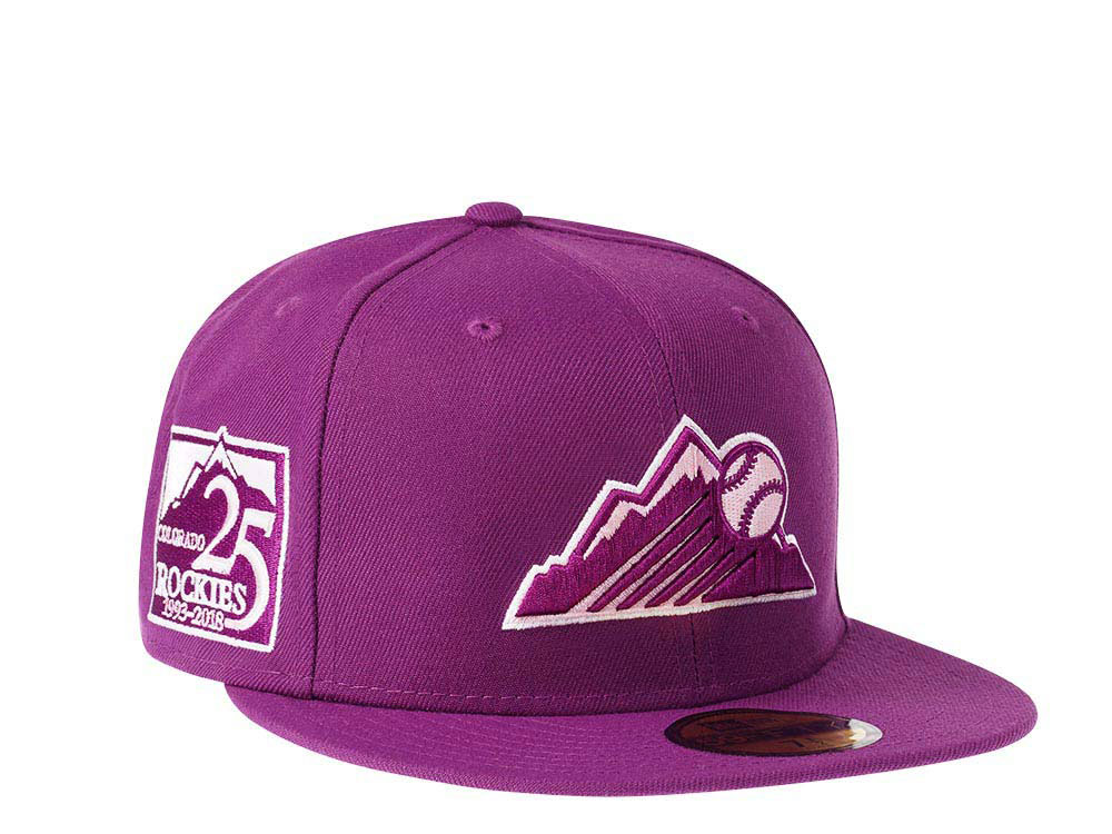 New Era Colorado Rockies 25th Anniversary Purple Prime Edition 59Fifty Fitted Gorra