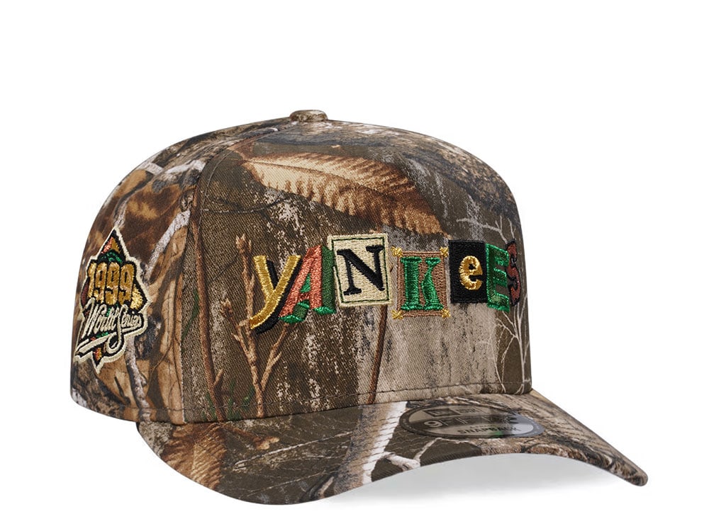 New Era New York Yankees World Series 1999 Real Tree Lettering Edition 9Fifty A Frame Snapback Gorra