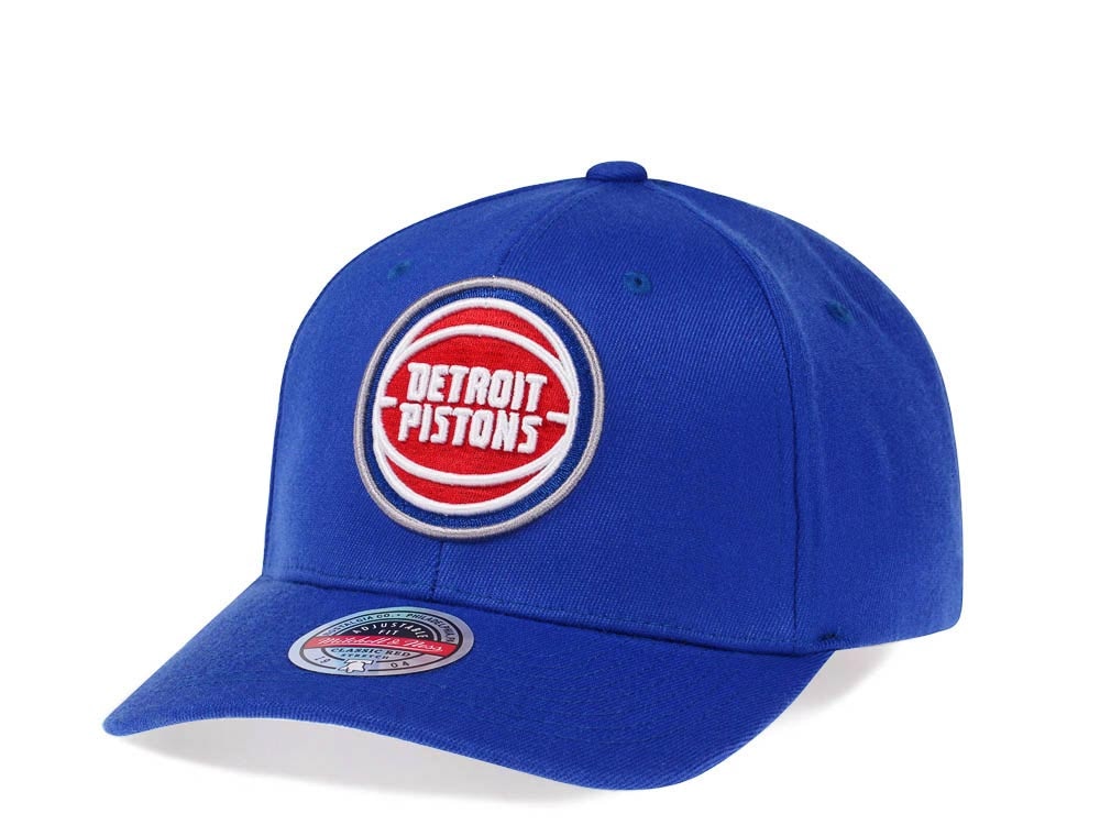 Mitchell & Ness Detroit Pistons Team Ground Red Line Solid Flex Snapback Gorra