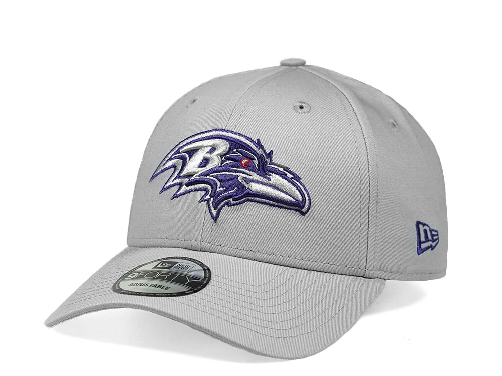 New Era Baltimore Ravens Gray Pop Edition 9Forty Strapback Gorra