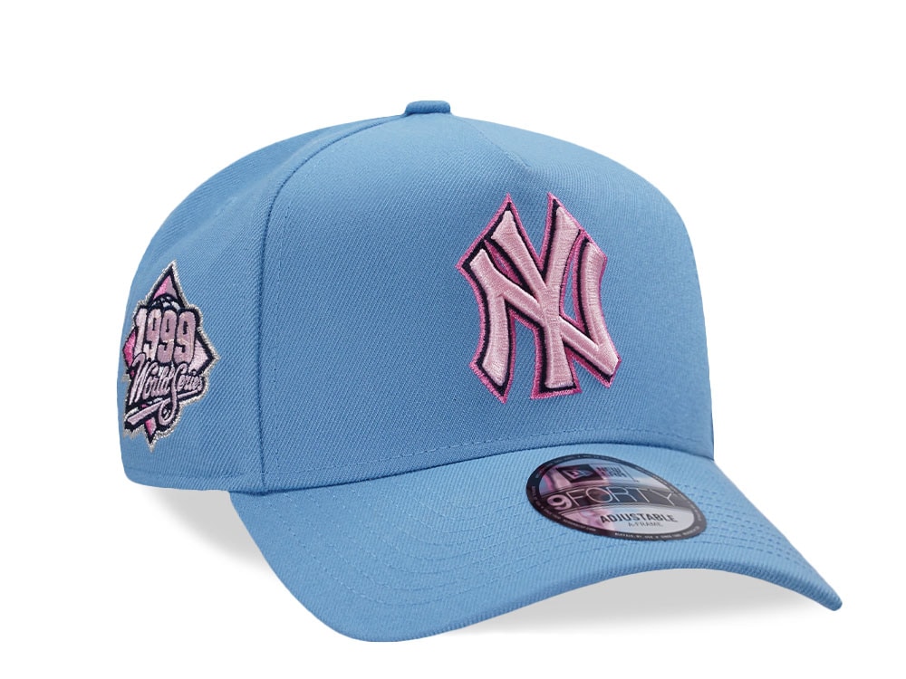 New Era New York Yankees World Series 1999 Sky Pink Prime Edition 9Forty A Frame Snapback Gorra