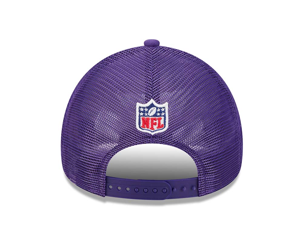 New Era Minnesota Vikings Sideline 2024 9Forty A Frame Trucker Snapback Gorra