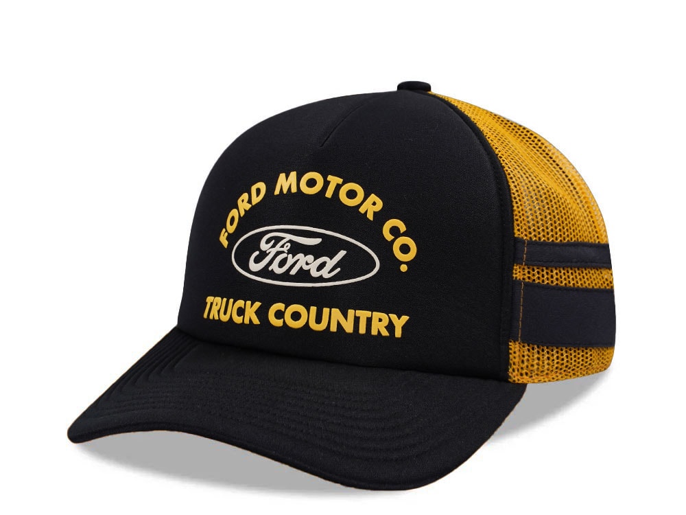 Brixton Ford Motor Co Truck Country Black Trucker Snapback Gorra