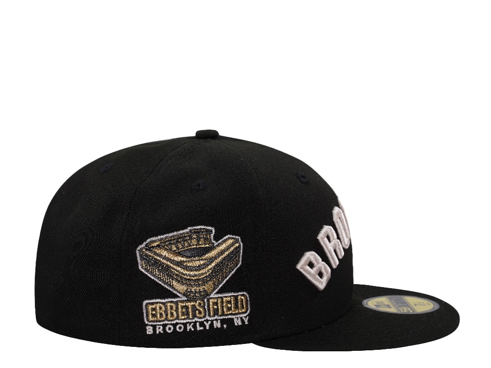 New Era Brooklyn Dodgers Ebbets Field Black Prime Edition 59Fifty Fitted Gorra