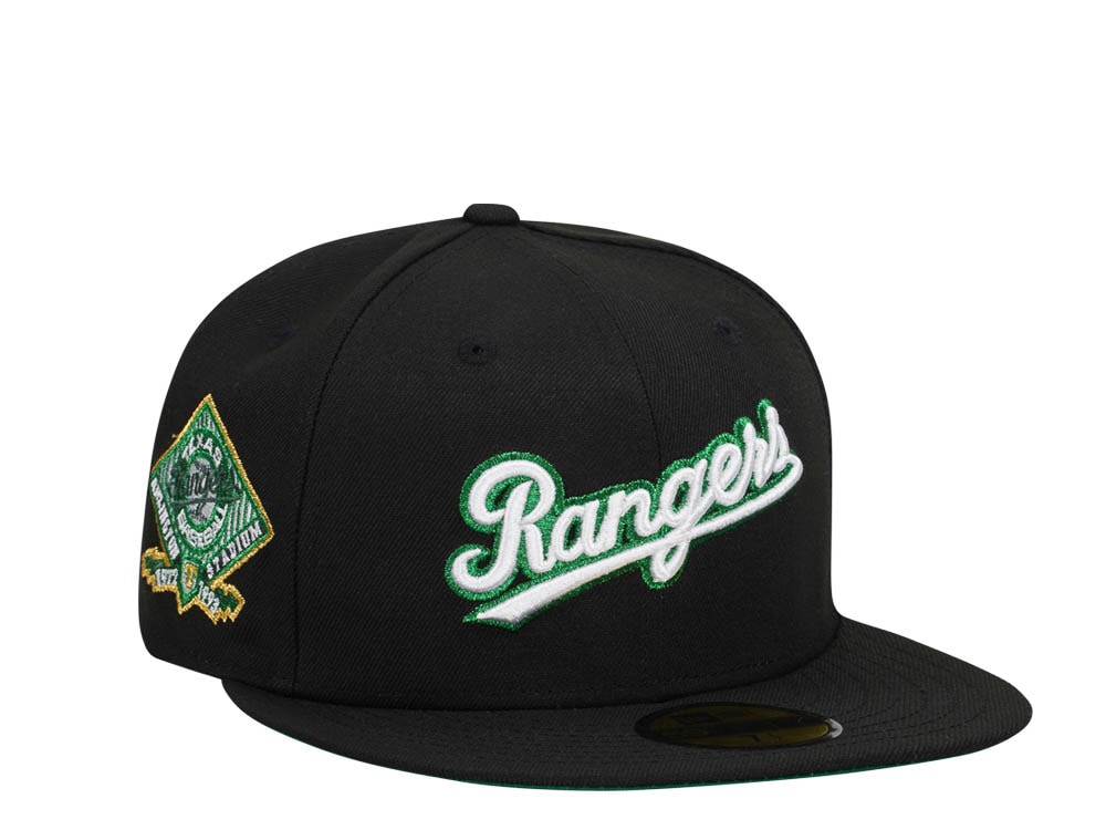 New Era Texas Rangers Arlington Stadium Black Dome Metallic Edition 59Fifty Fitted Gorra