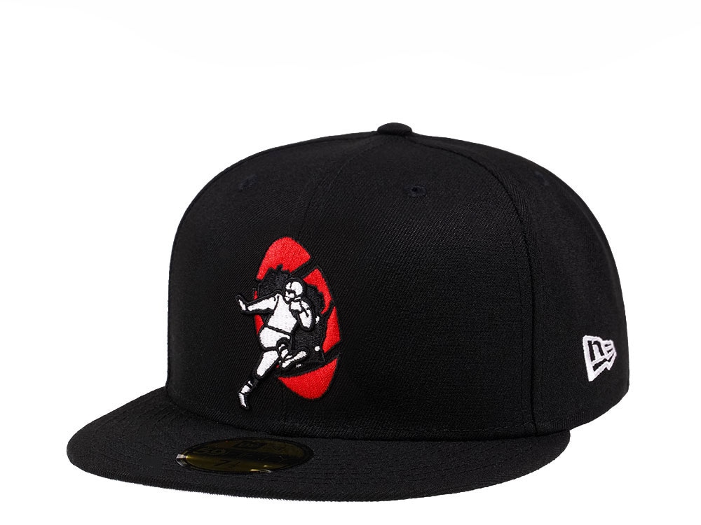 New Era Green Bay Packers Throwback Black Crimson Collection 59Fifty Fitted Gorra