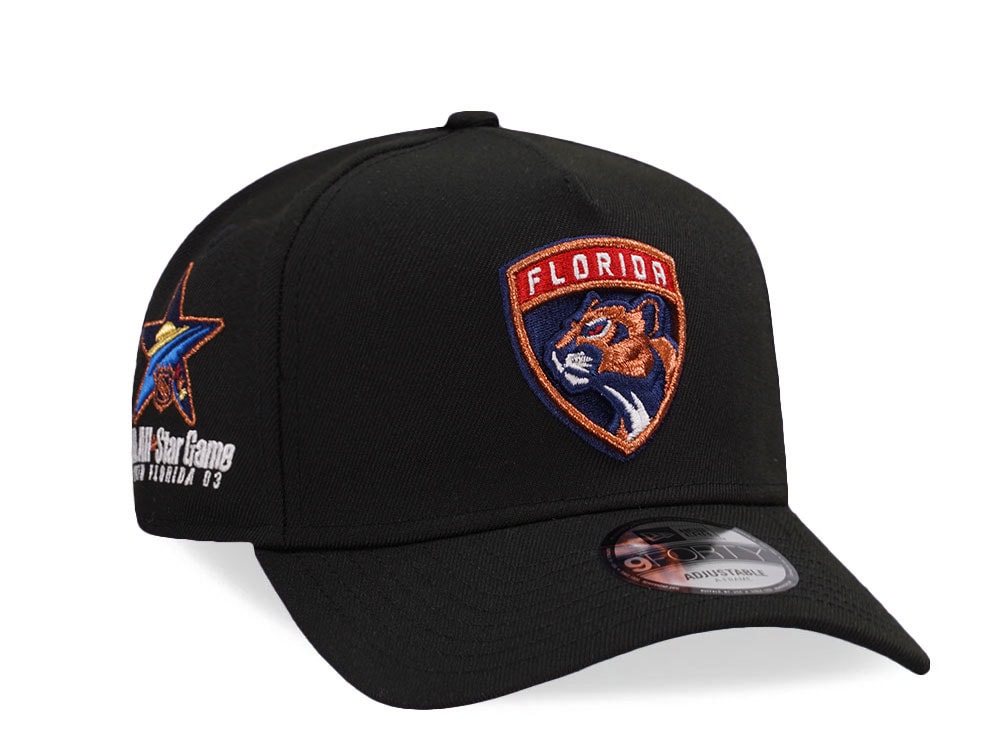 New Era Florida Panthers All Star Game 2003 Black Metallic Edition 9Forty A Frame Snapback Gorra