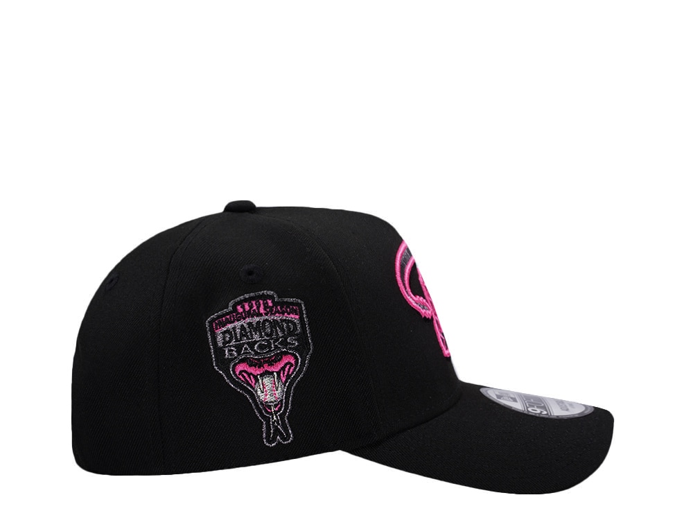 New Era Arizona Diamondbacks Inaugural Season Pink Glow Black Prime Edition 9Forty A Frame Snapback Gorra