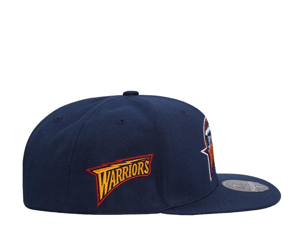Mitchell & Ness Golden State Warriors Logo History Hardwood Classic Dynasty Fitted Gorra