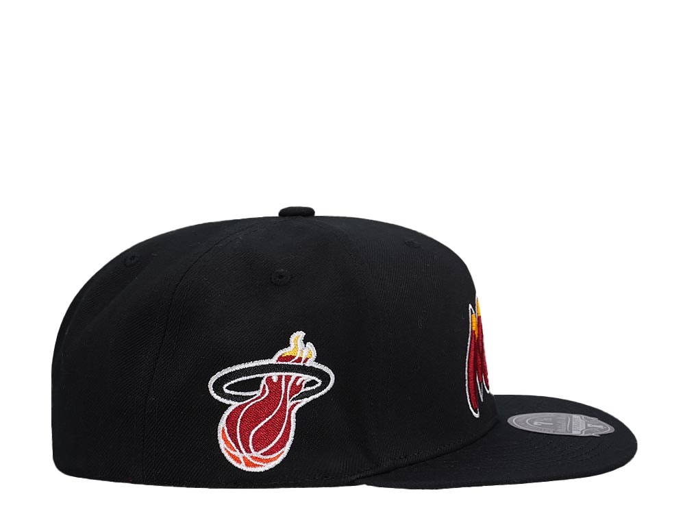 Mitchell & Ness Miami Heat Logo History Hardwood Classic Dynasty Fitted Gorra