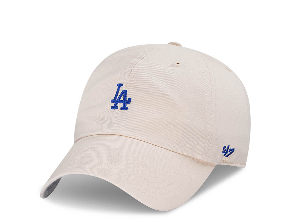 47Brand Los Angeles Dodgers Natural Base Runner Clean Up Strapback Gorra
