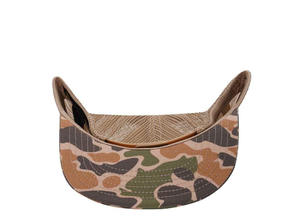 John Deere Square Patch Camo Khaki Trucker Snapback Gorra