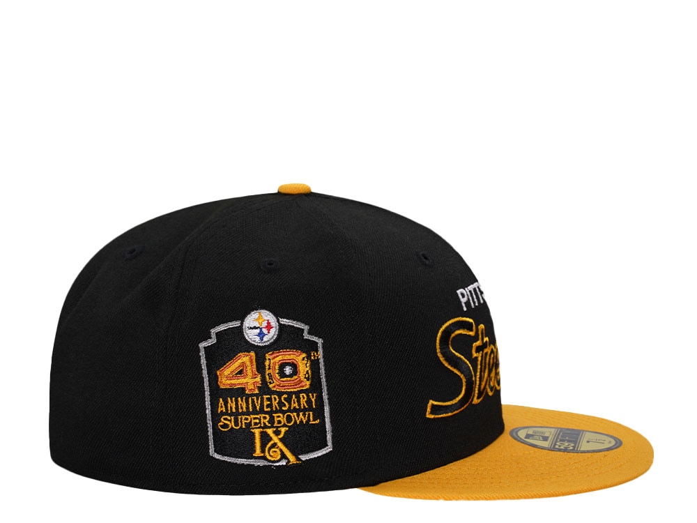 New Era Pittsburgh Steelers 40th Anniversary Super Bowl IX Two Tone Edition 59Fifty Fitted Gorra