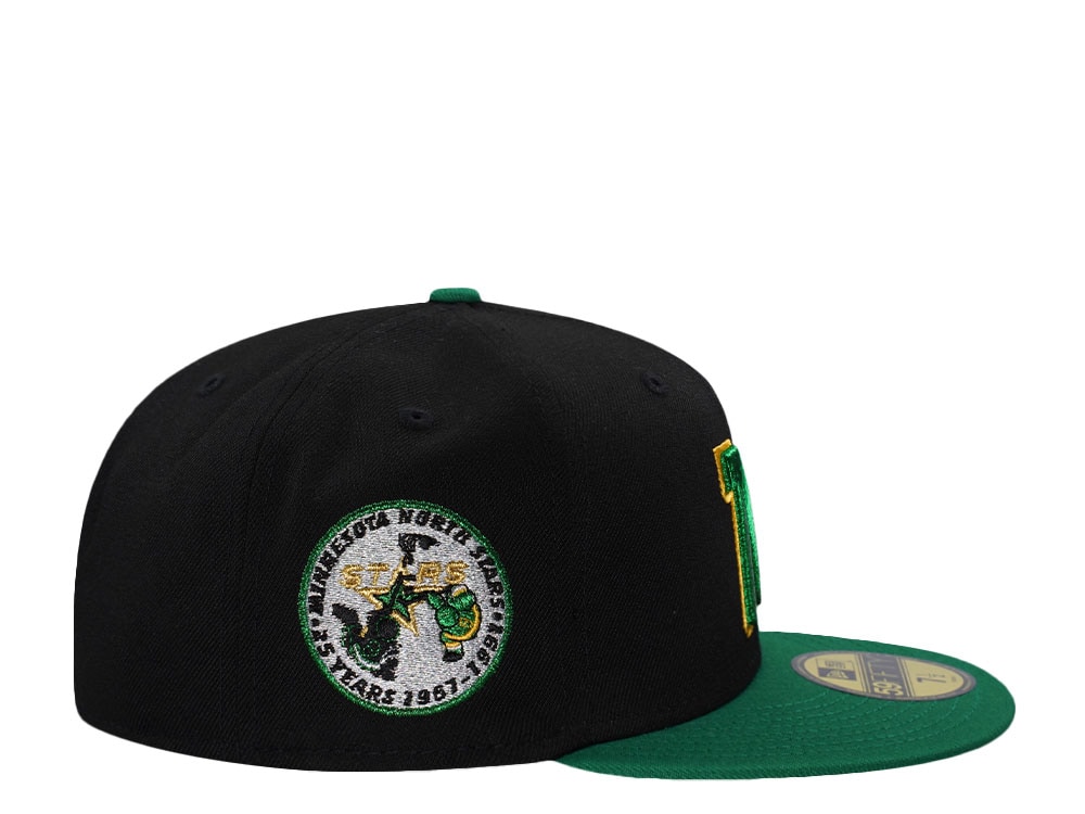 New Era Minnesota North Stars 25th Anniversary Black Two Tone Edition 59Fifty Fitted Gorra