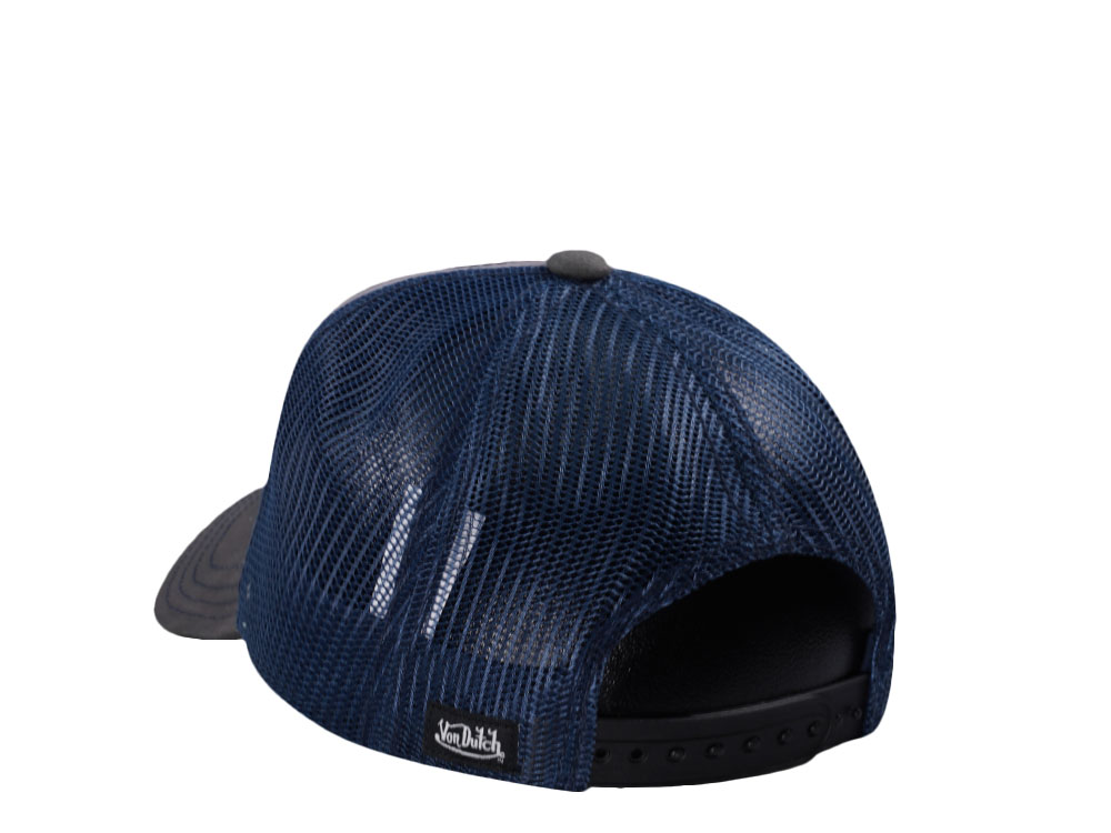 Von Dutch Electric Road Square Patch Gray Trucker Snapback Gorra