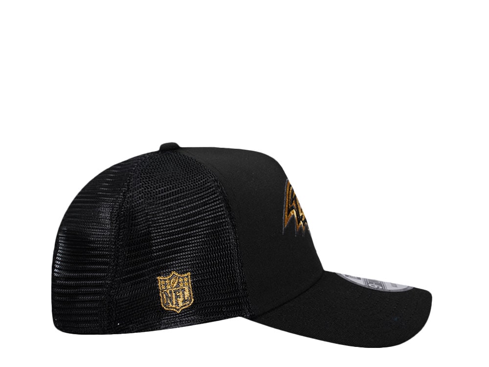 New Era Baltimore Ravens Black and Gold Classic Edition Trucker A Frame 9Forty Gorra