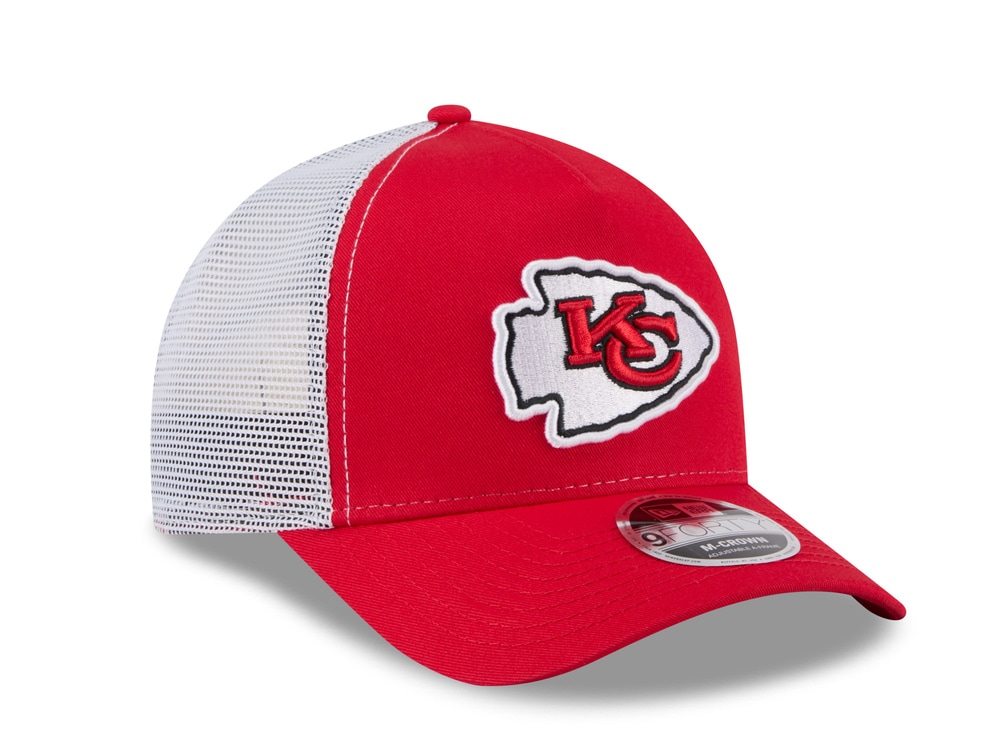 New Era Kansas City Chiefs Official Team Color Edition 9Forty M Crown A Frame Trucker Snapback Gorra