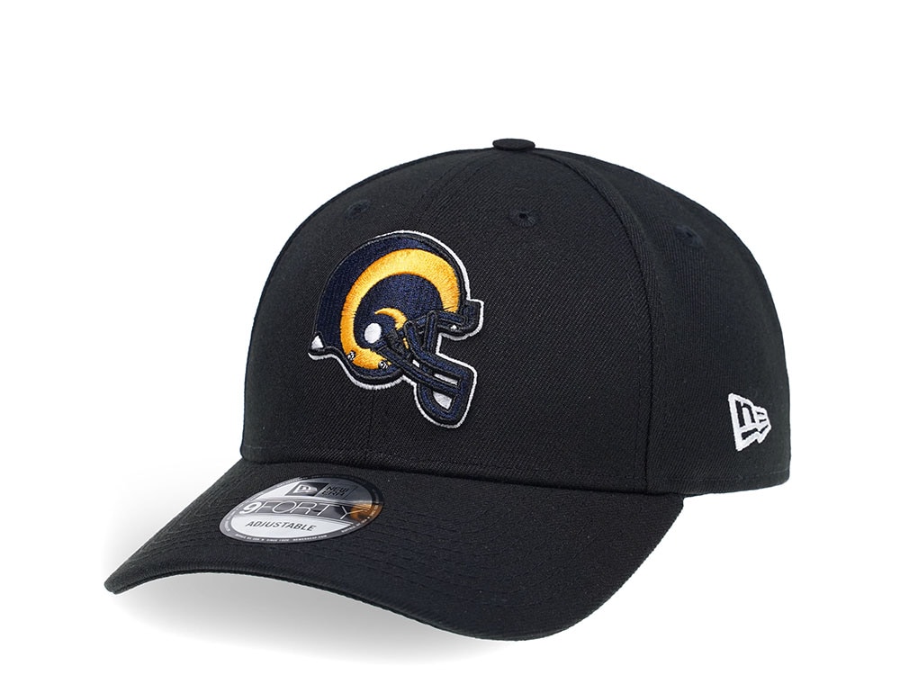 New Era Los Angeles Rams Curved Black Edition 9Forty Strapback Gorra