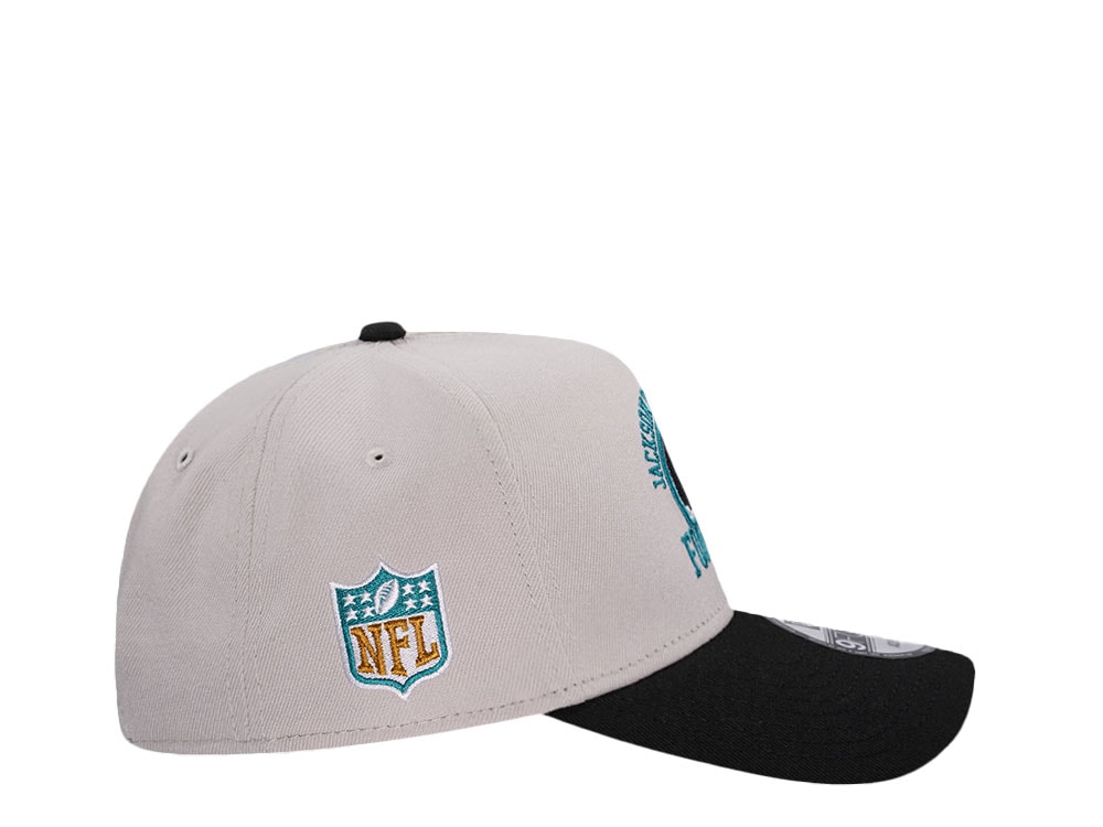New Era Jacksonville Jaguars Stone Two Tone 9Forty A Frame Snapback Gorra