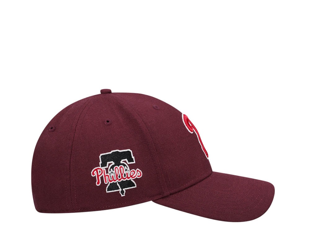 47Brand Philadelphia Phillies Dark Maroon Sure Shot MVP Snapback Gorra