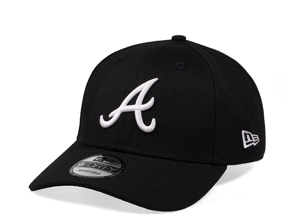 New Era Atlanta Braves Black and White Edition 9Forty Snapback Gorra