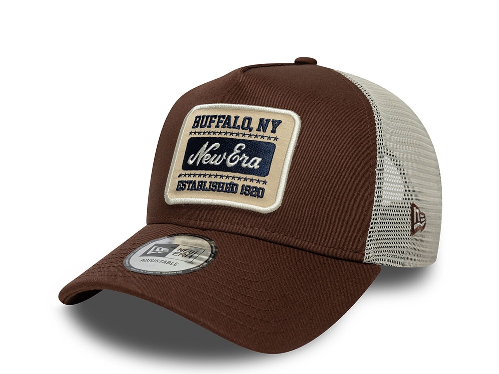 New Era Patch Brown Edition 9Forty A Frame Trucker Snapback Gorra