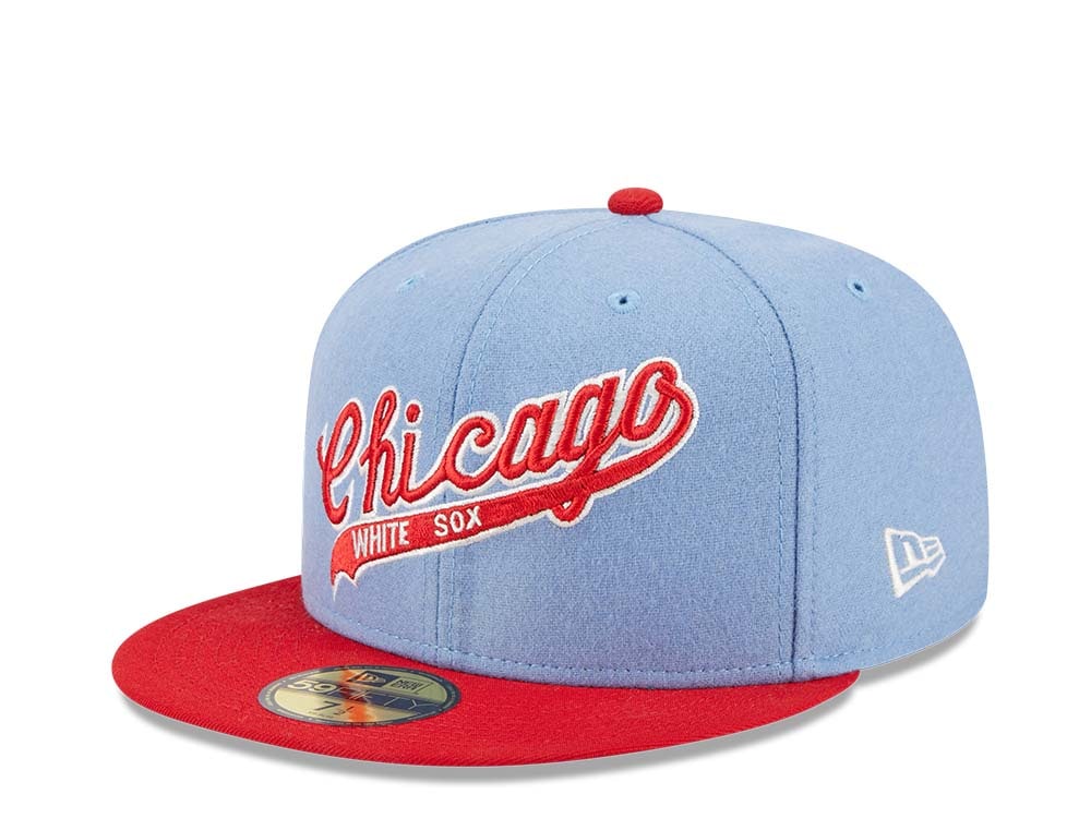 New Era Chicago White Sox Powder Blues Sky Throwback Two Tone Edition 59Fifty Fitted Gorra