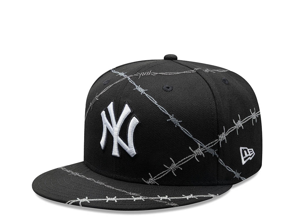 New Era New York Yankees Barbwire Black Prime Edition 59Fifty Fitted Gorra